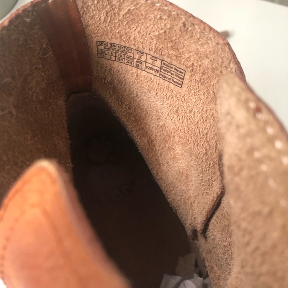 UGG~ ELORA Leather Short Boots - Picture 9 of 12